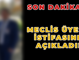 SON DAKİKA! MECLİS ÜYESİ İSTİFA ETTİ